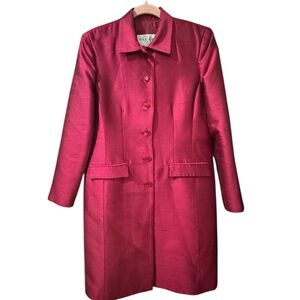 Oscar de la Renta 100% Silk Vintage long Blazer Coat